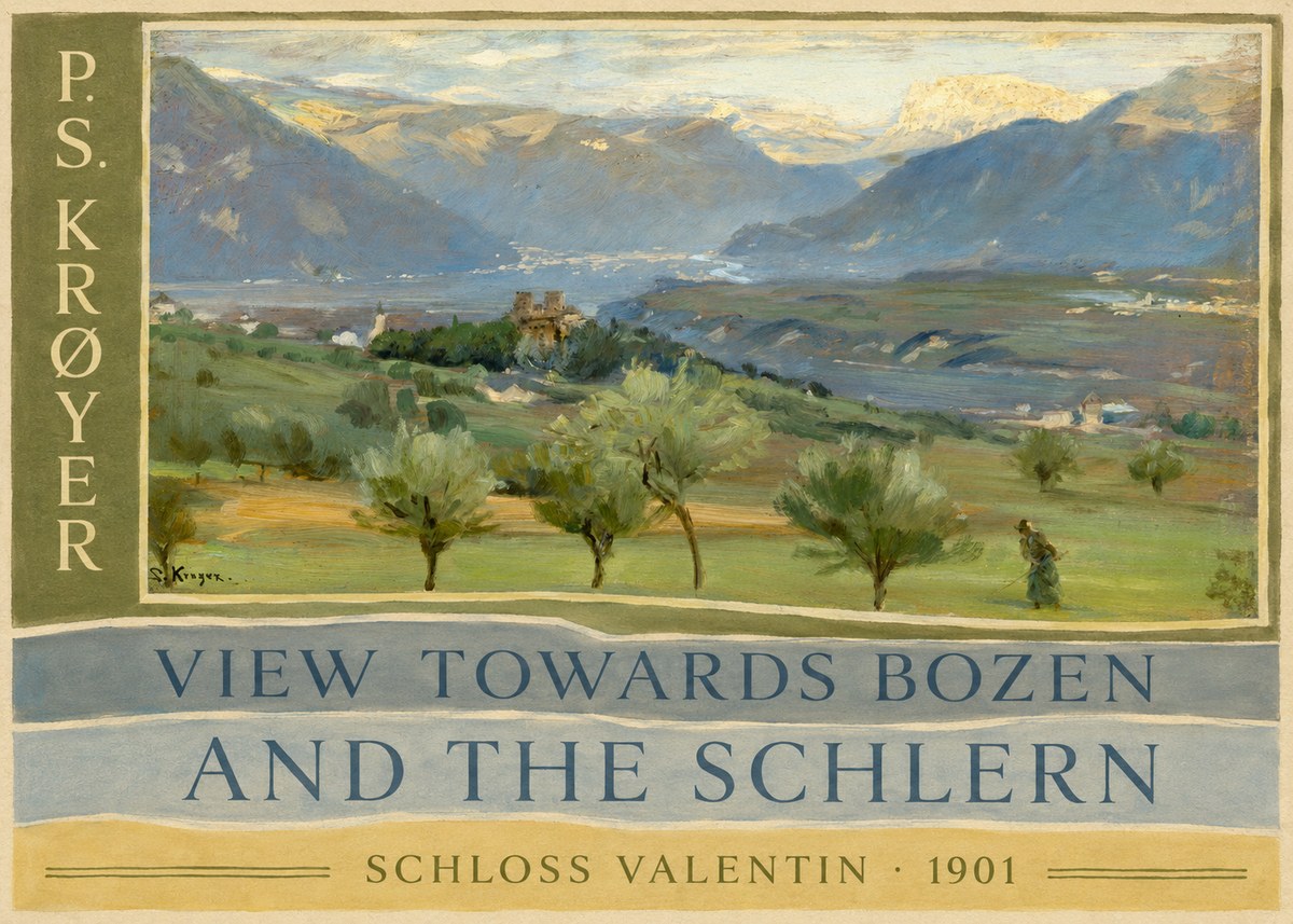 P.S. Krøyer View Towards Bozen and the Schlern No6 - Poster