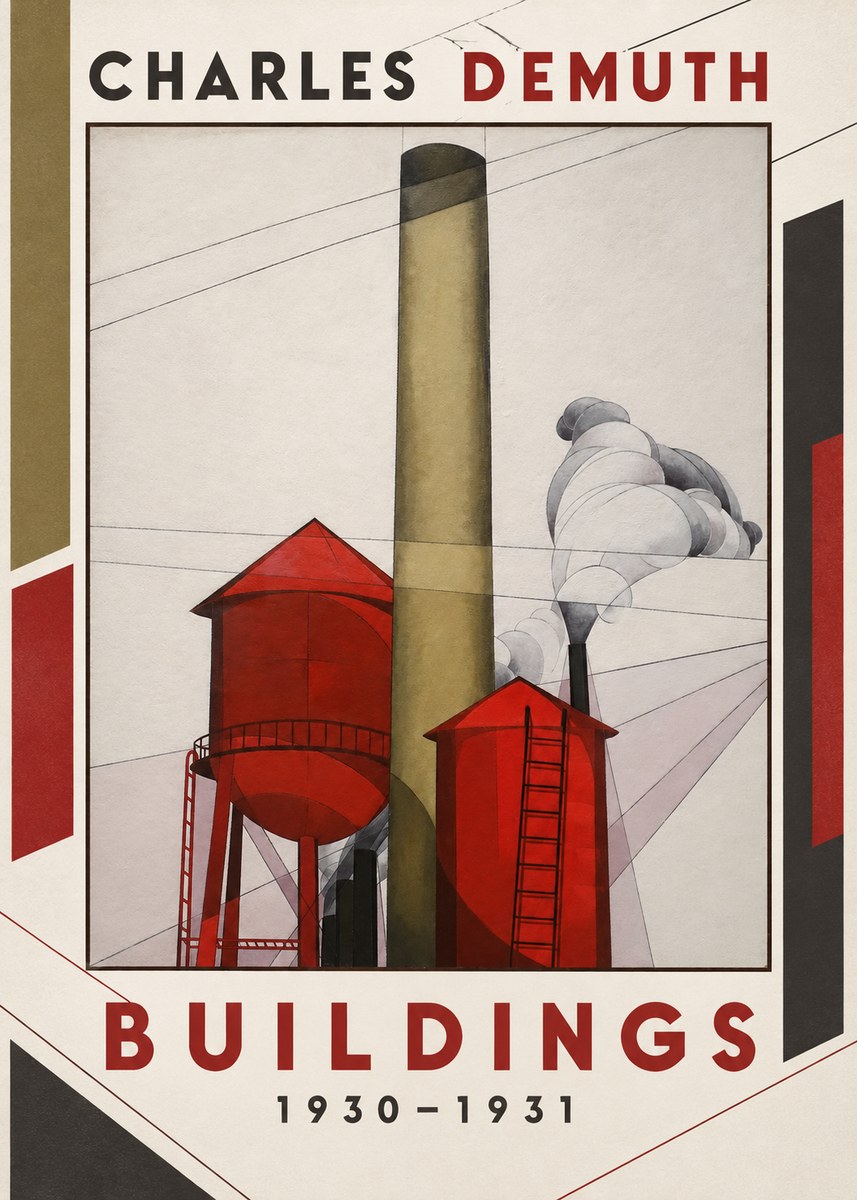 Charles Demuth Buildings No1 - Poster