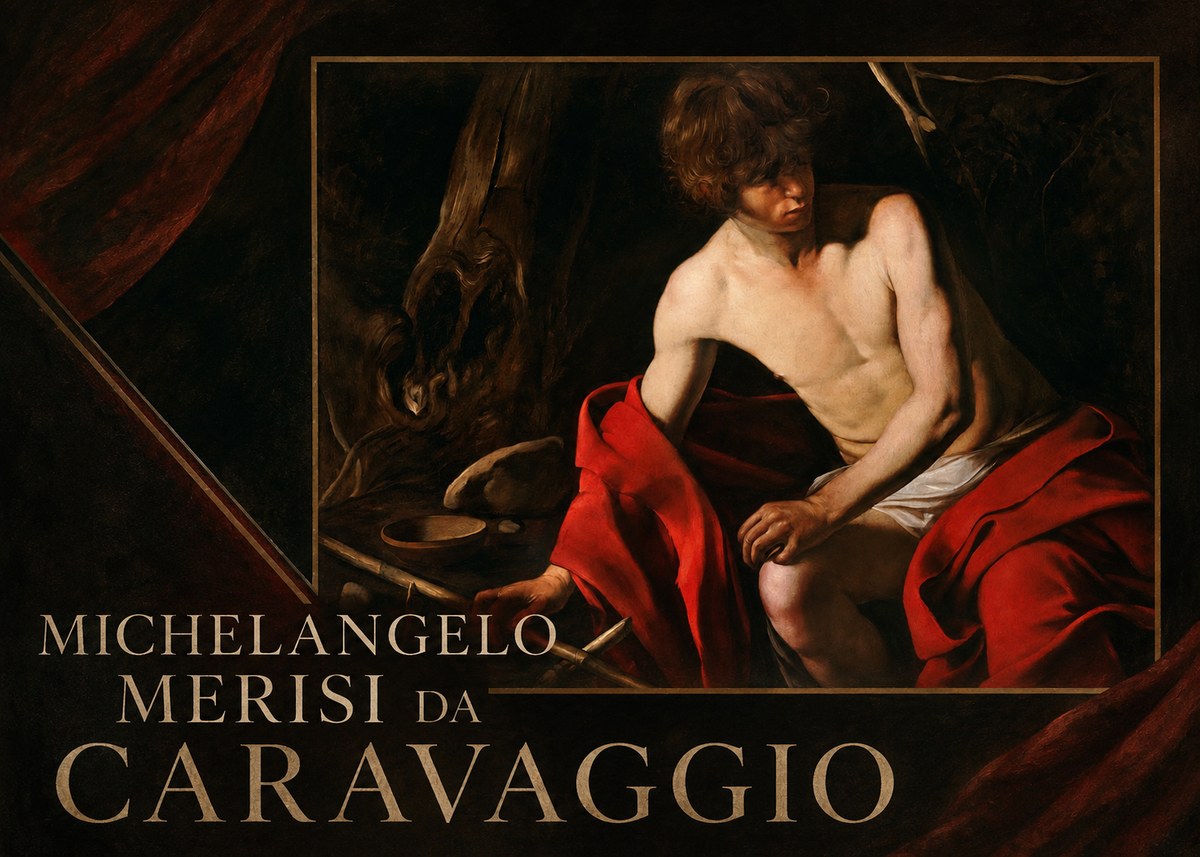 Michelangelo Merisi da Caravaggio John the Baptist (Youth with a Ram) No2 - Poster