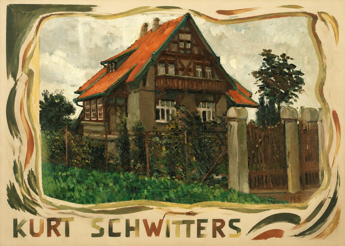 Kurt Schwitters The House on Berggasse No3 - Poster