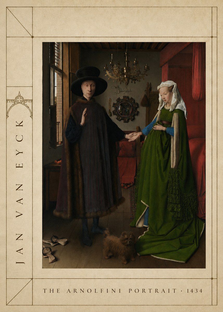 Jan van Eyck The Arnolfini Portrait IV No4 - Poster