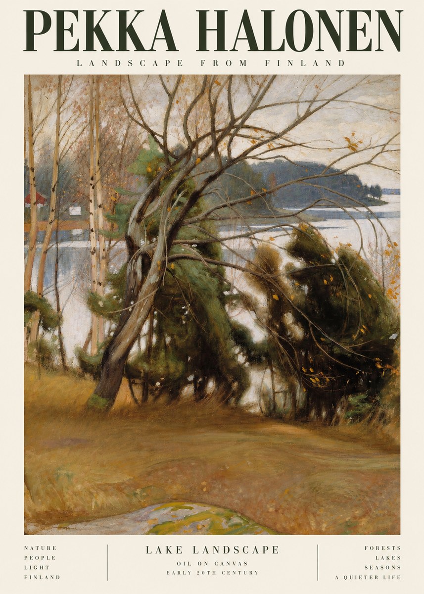 Pekka Halonen Lake Landscape No3 - Poster