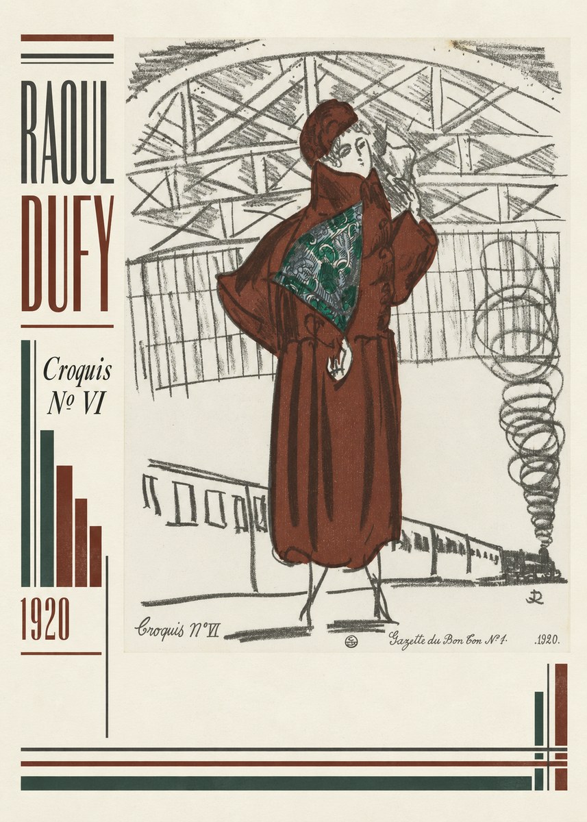 Raoul Dufy Croquis No Vi No5 - Poster