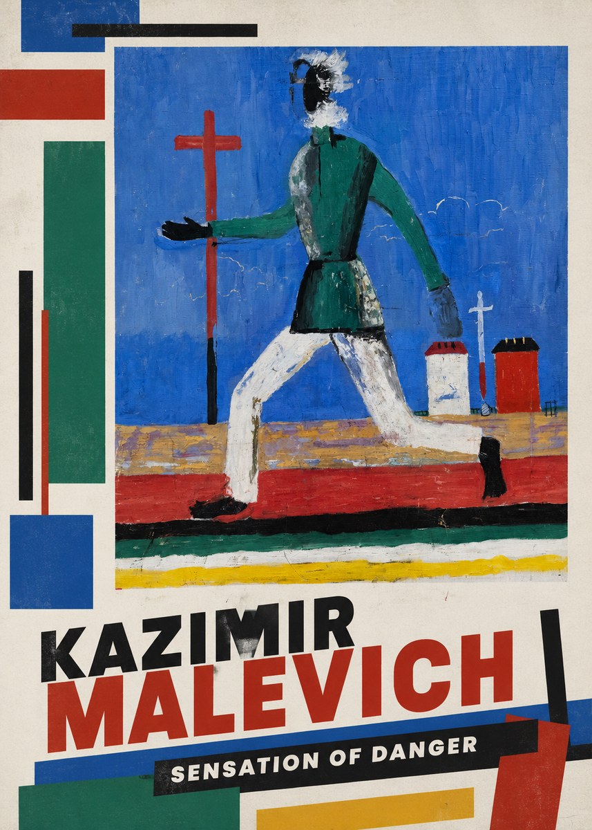Kazimir Malevich Sensation of Danger No4 - Poster
