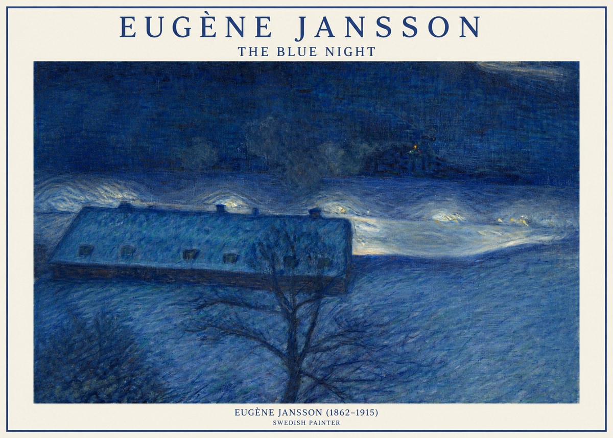 Eugène Jansson The Blue Night No1 - Poster