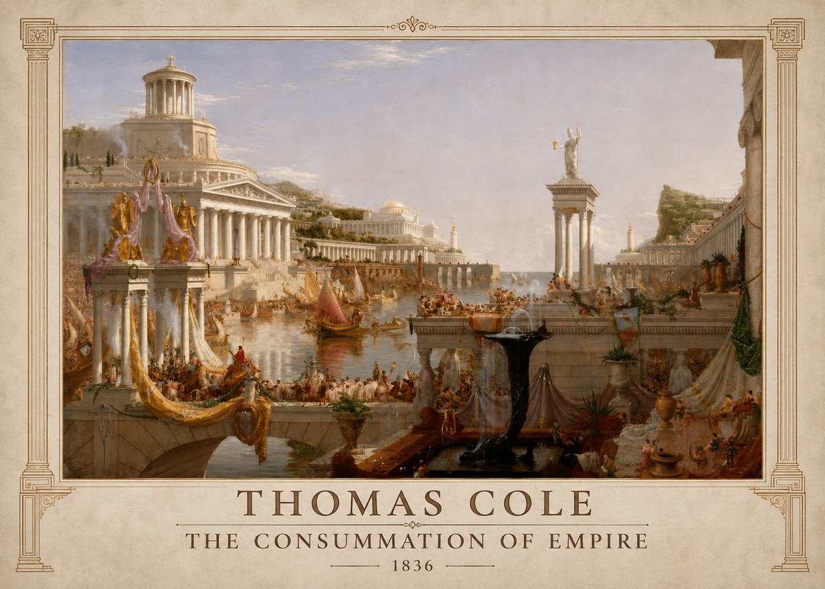 Thomas Cole The Consummation of Empire No1 - Poster