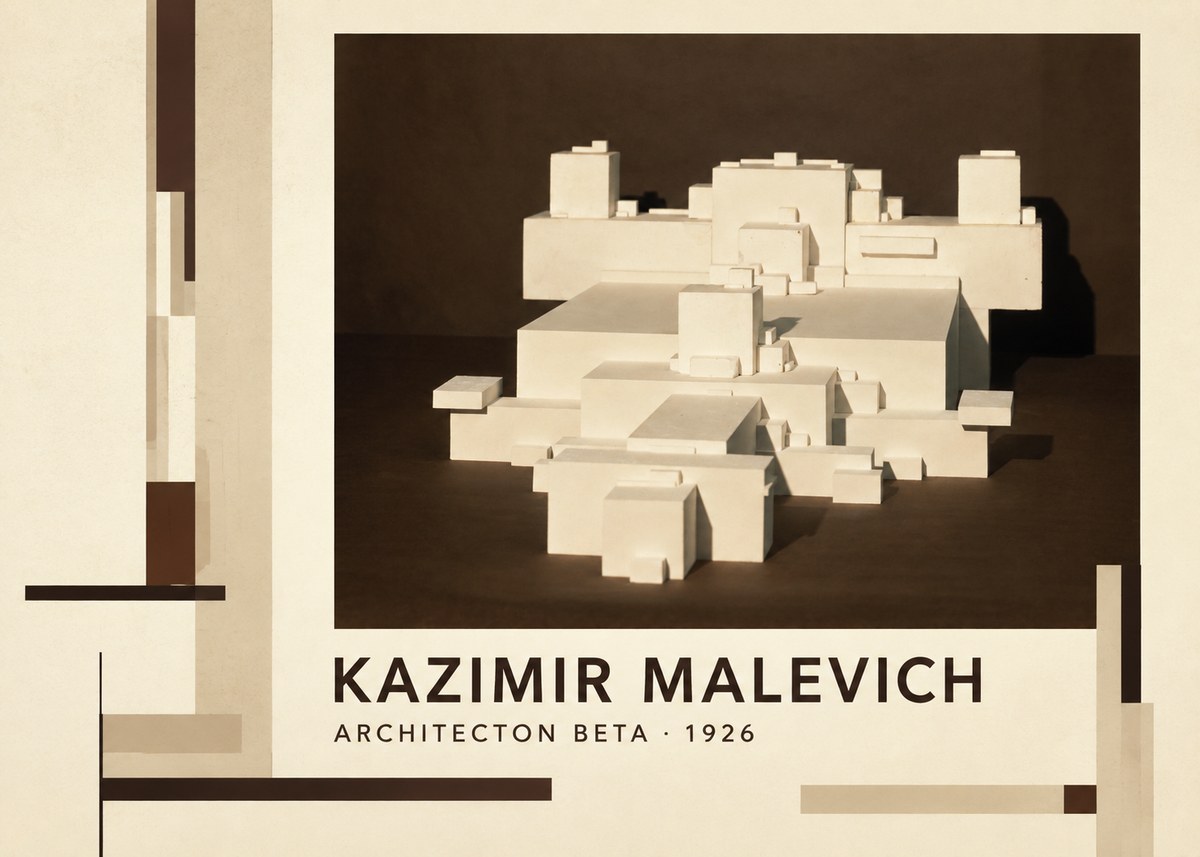 Kazimir Malevich Architecton Beta No3 - Poster