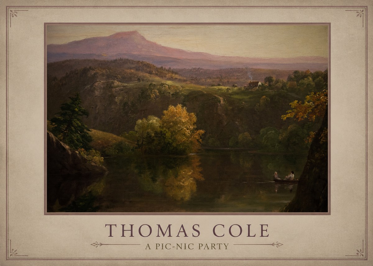 Thomas Cole View of the Catskill Mountains, Early Autumn No3 - Poster