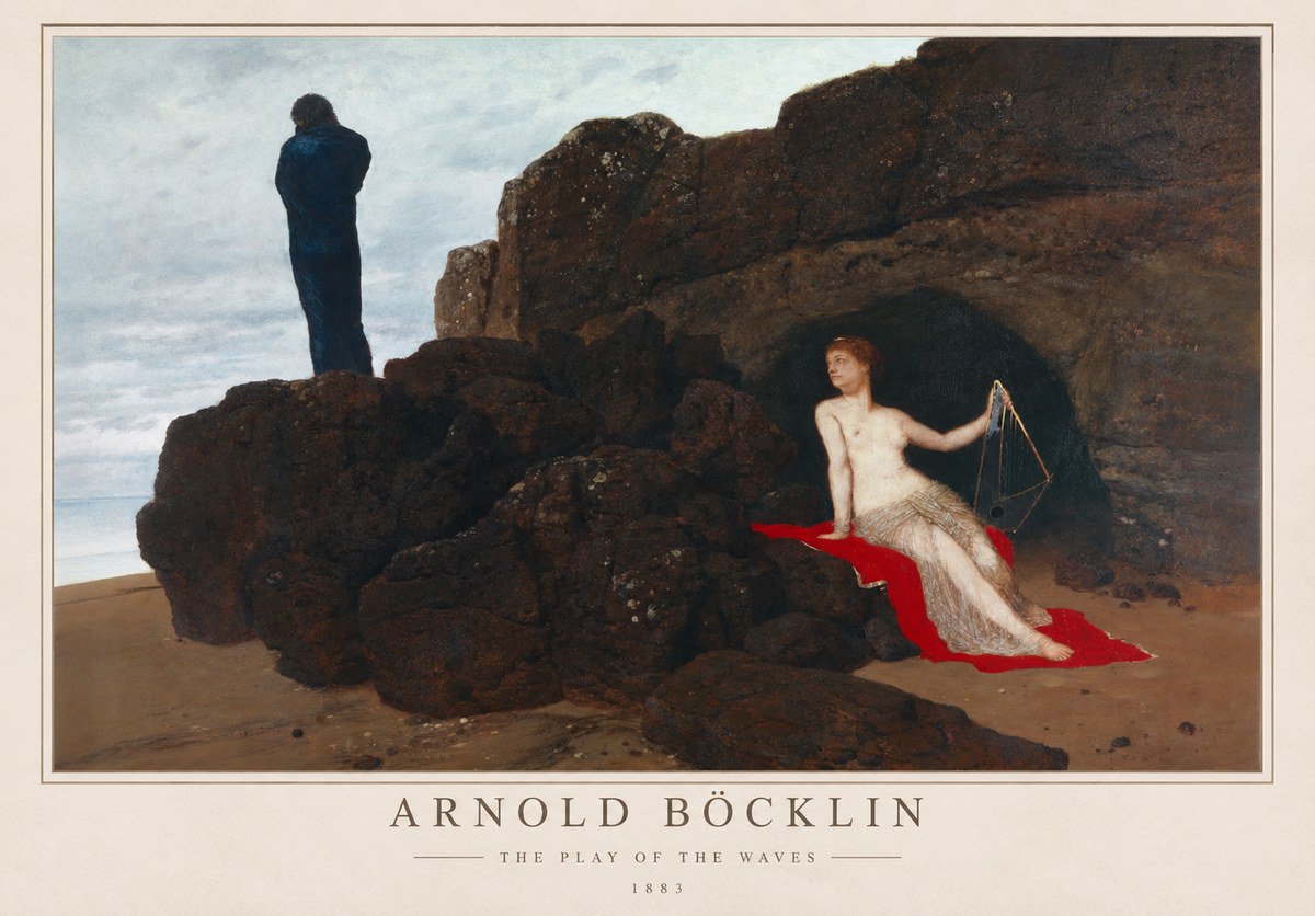 Arnold Böcklin The Play of the Waves No1 - Poster