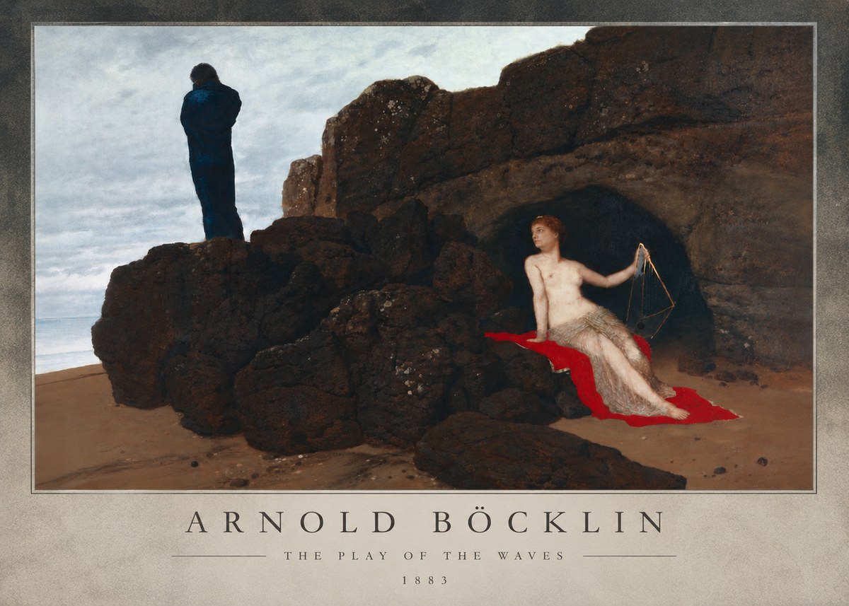 Arnold Böcklin The Play of the Waves No5 - Poster