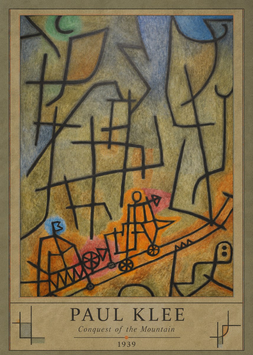 Paul Klee Conquest of the Mountain II No5 - Poster