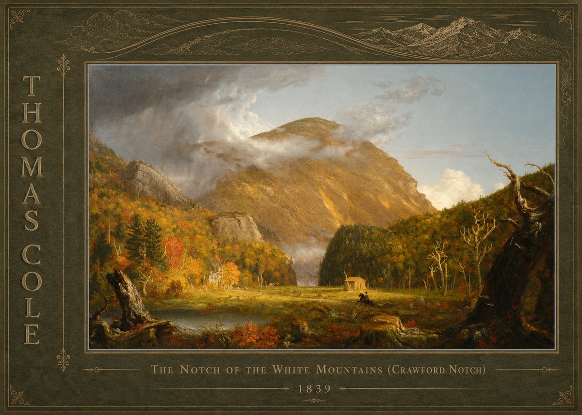 Thomas Cole The Notch of the White Mountains (Crawford Notch) No4 - Poster