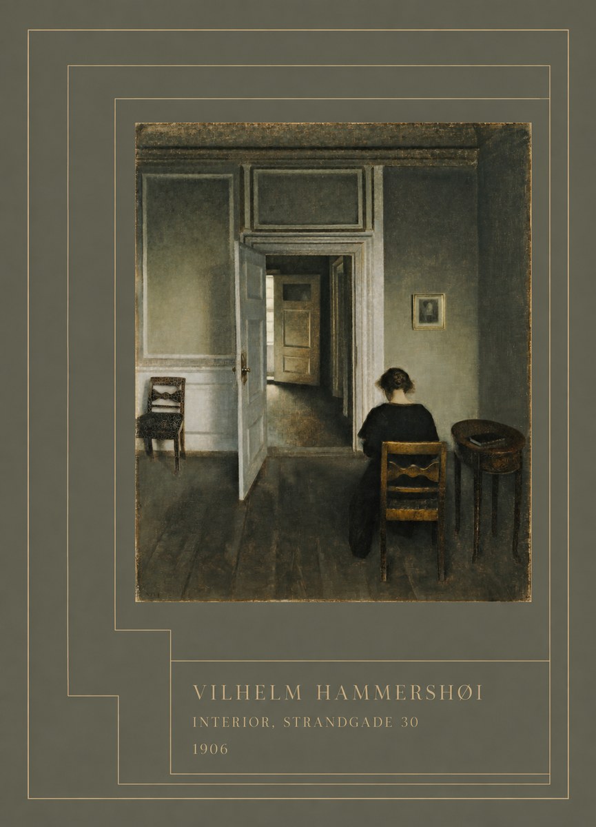 Vilhelm Hammershøi Interior, Strandgade 30 II No4 - Poster