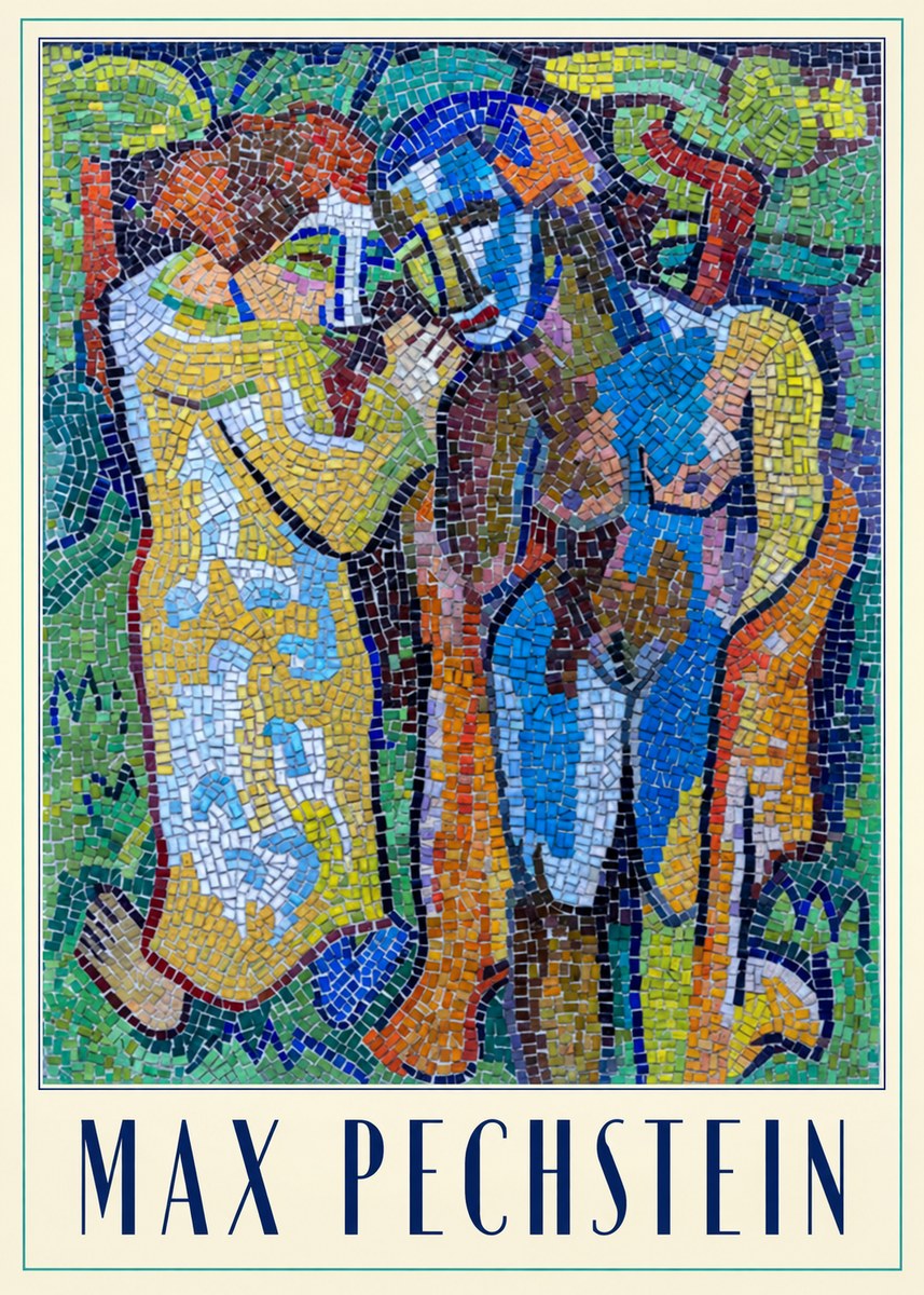 Max Pechstein Couple in Mosaic No2 - Poster