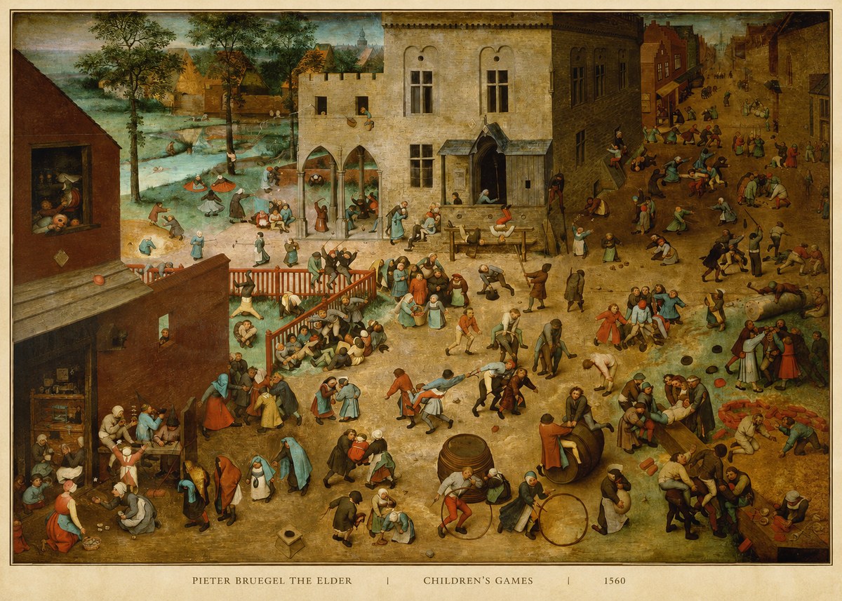Pieter Bruegel Children's Games II No5 - Poster