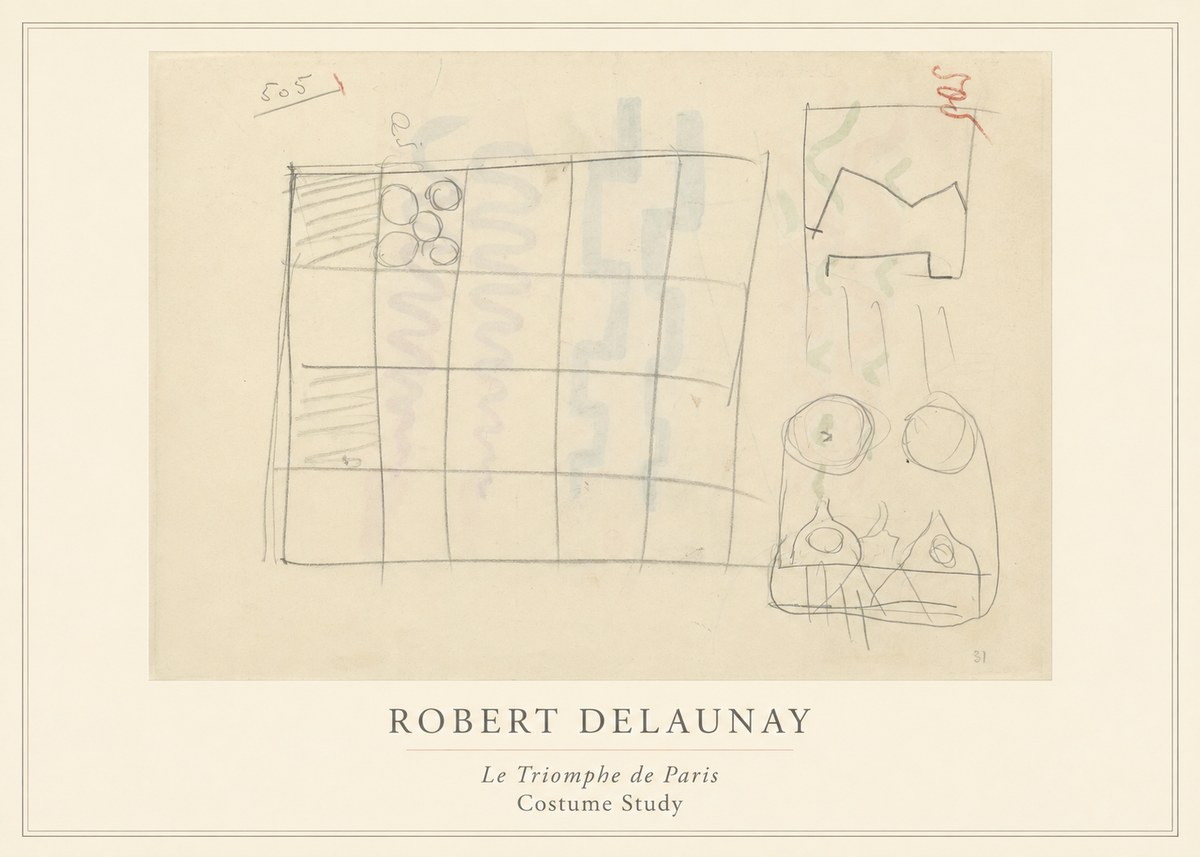 Robert Delaunay Le Triomphe De Paris - Costume Study No4 - Poster
