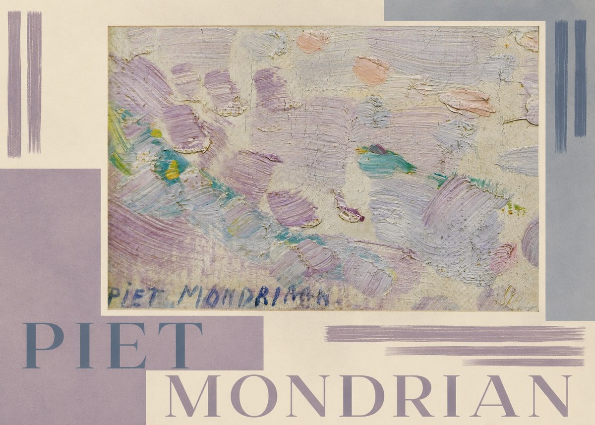 Piet Mondrian Abstract Composition No6 - Poster