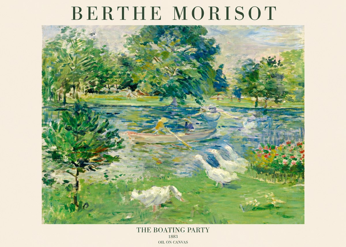Berthe Morisot The Boating Party No1 - Poster