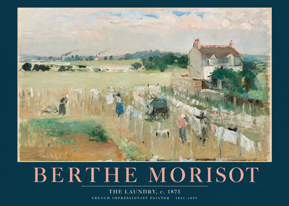 Berthe Morisot The Laundry No2 - Poster