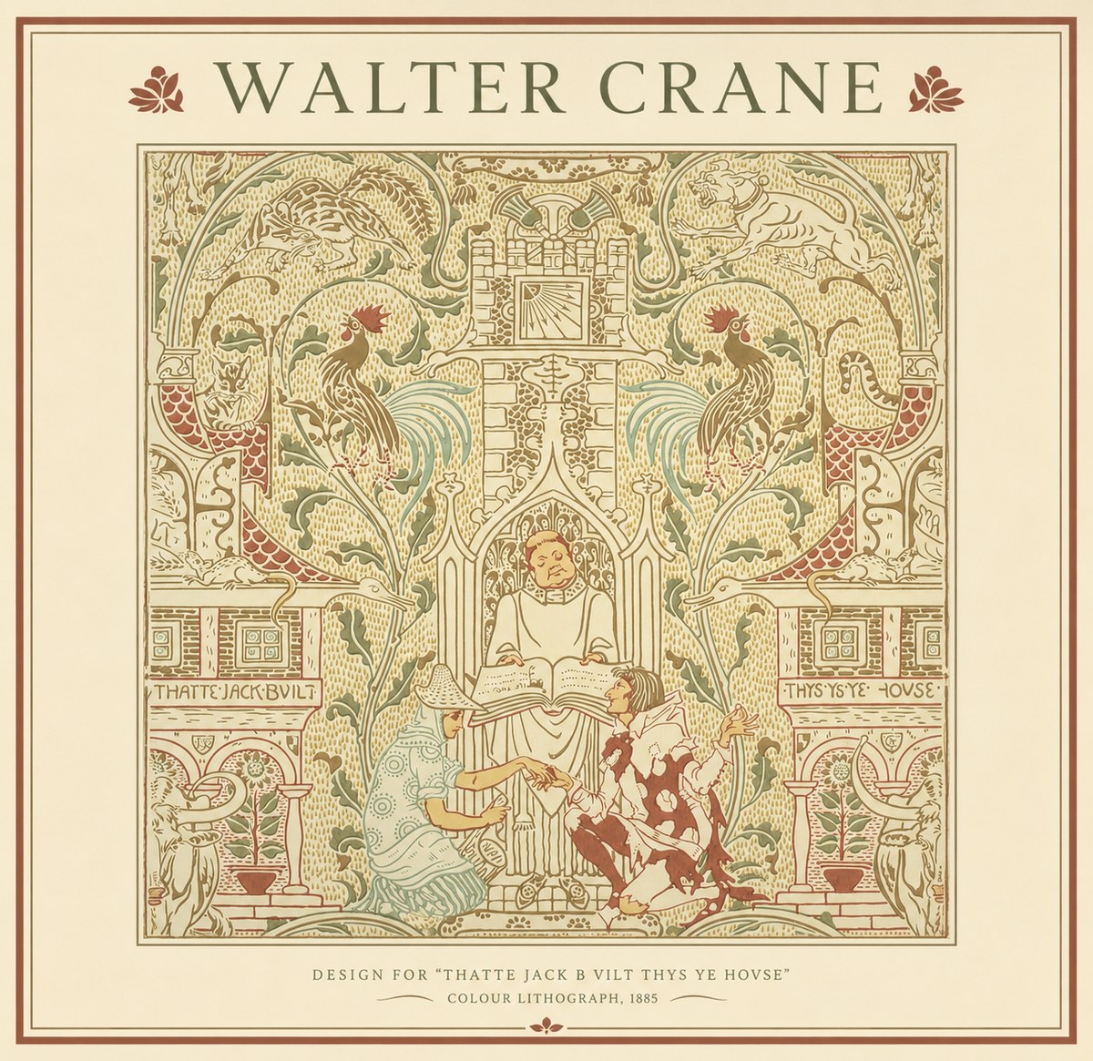 Walter Crane Design for "Thatte Jack B Vilt Thys Ye Hovse" No1 - Poster