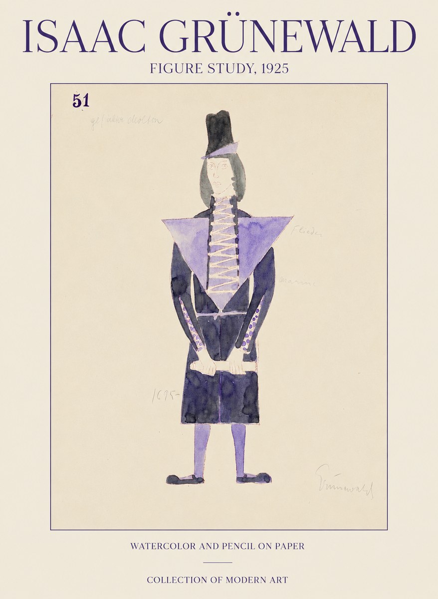 Isaac Grünewald Figure Study, 1925 No1 - Poster