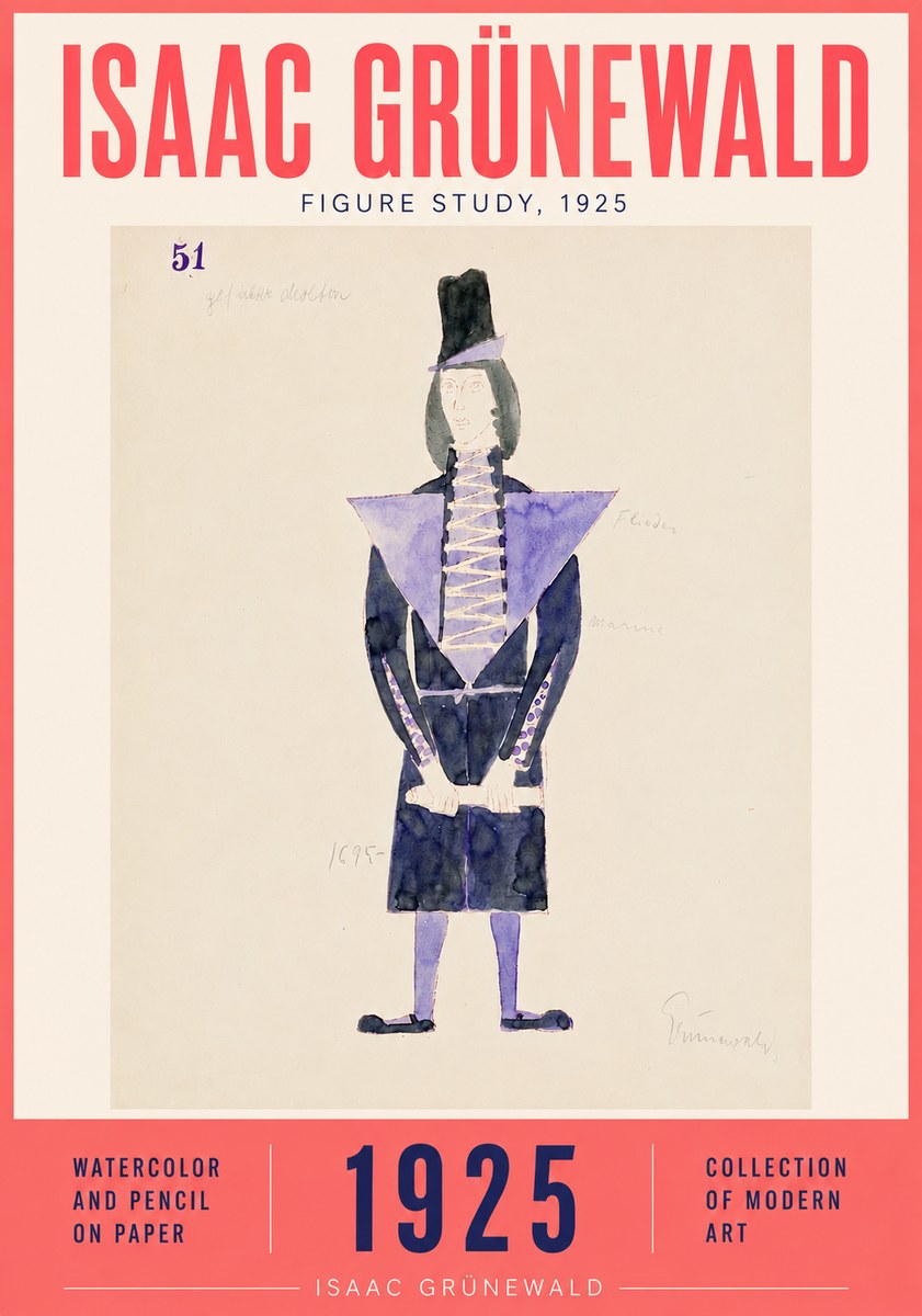 Isaac Grünewald Figure Study, 1925 No4 - Poster