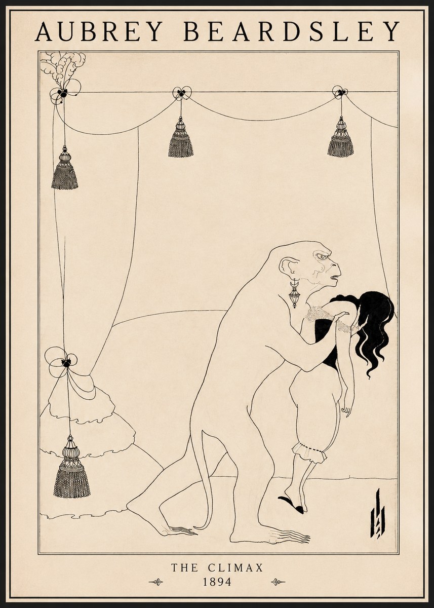 Aubrey Beardsley The Climax No1 - Poster