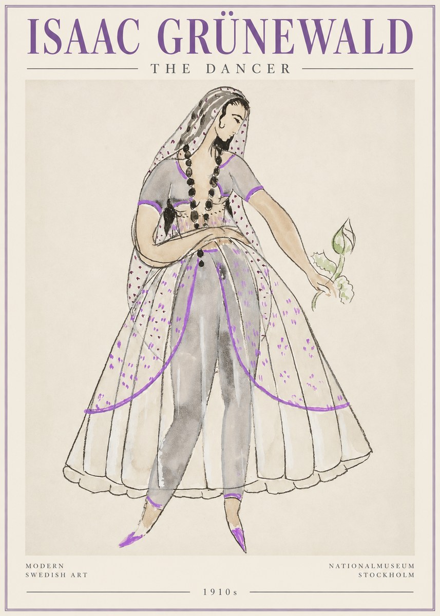Isaac Grünewald Costume Study IV No3 - Poster