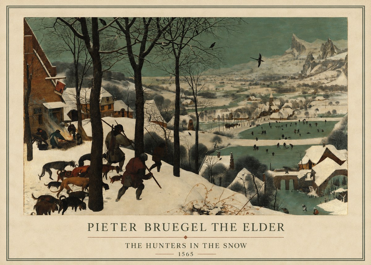 Pieter Bruegel The Hunters in the Snow I No1 - Poster