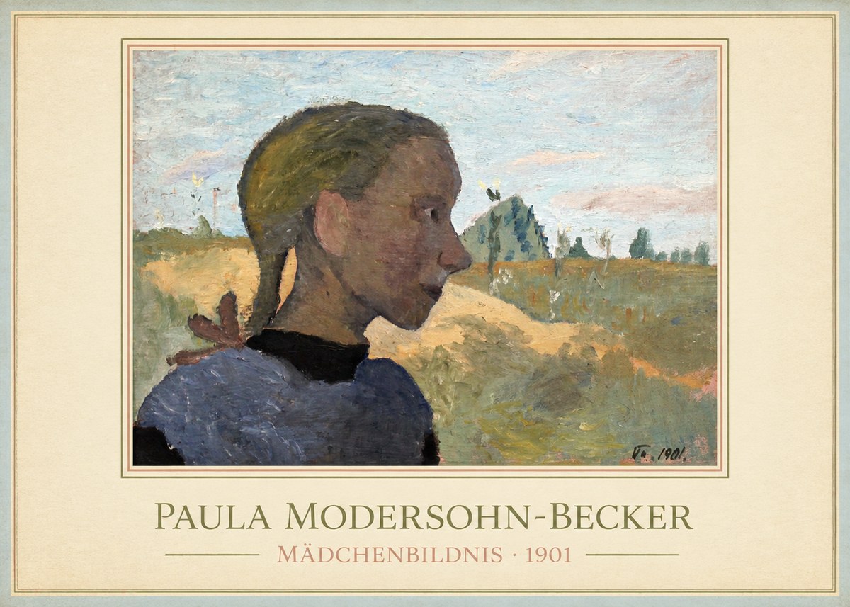 Paula Modersohn-Becker Mädchenbildnis · 1901 No4 - Poster