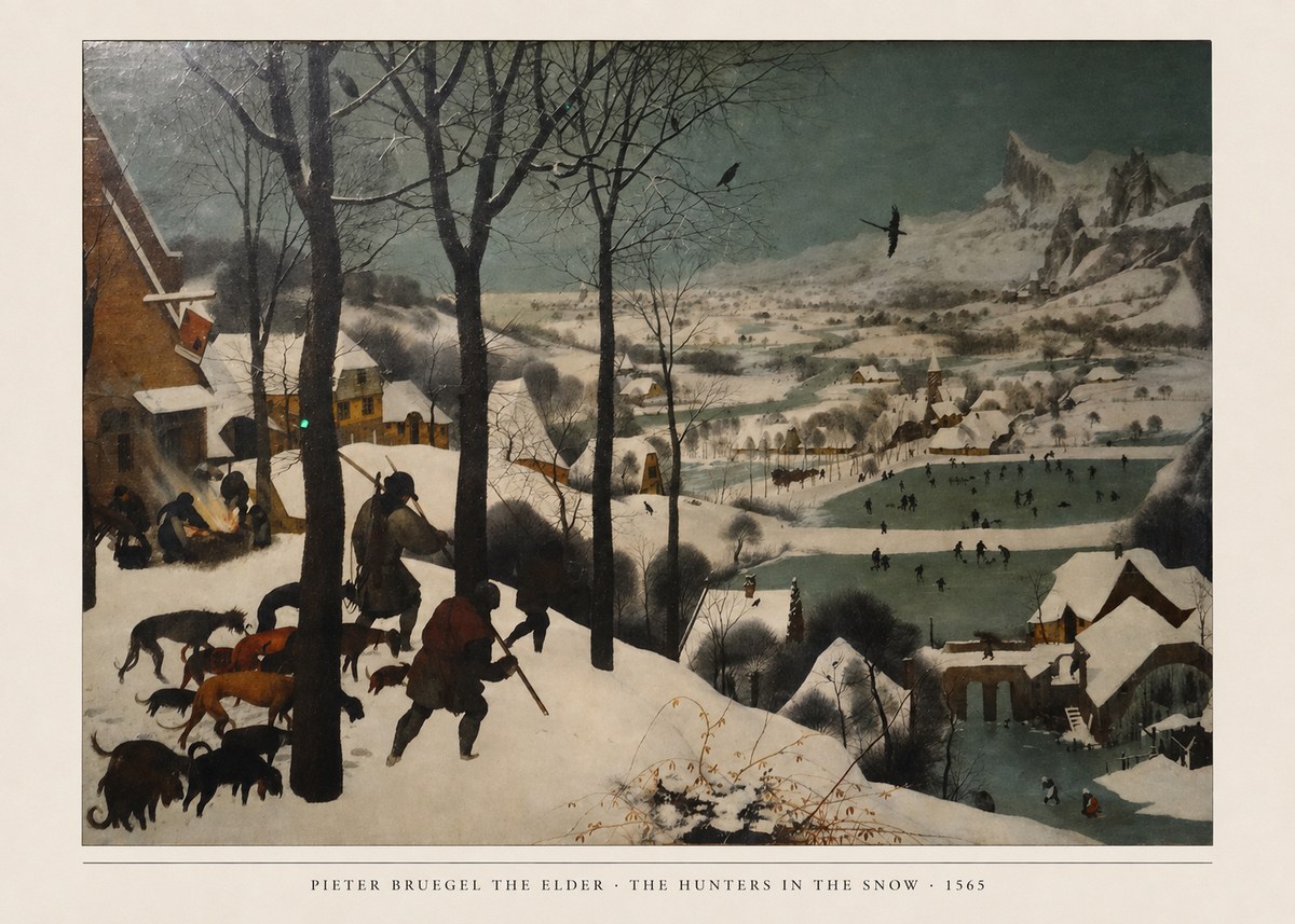 Pieter Bruegel The Hunters in the Snow II No6 - Poster