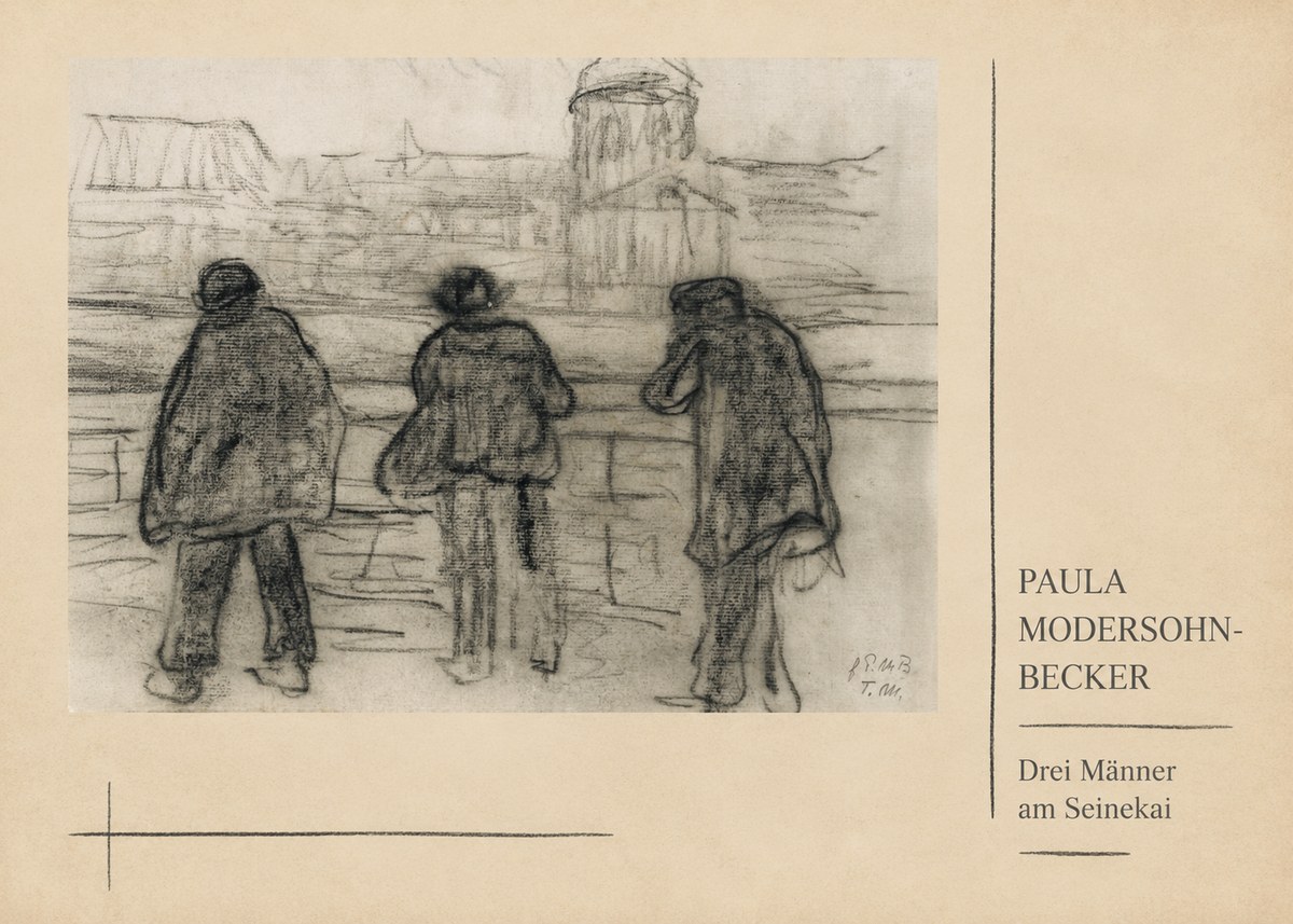Paula Modersohn-Becker Drei Männer Am Seinekai No3 - Poster