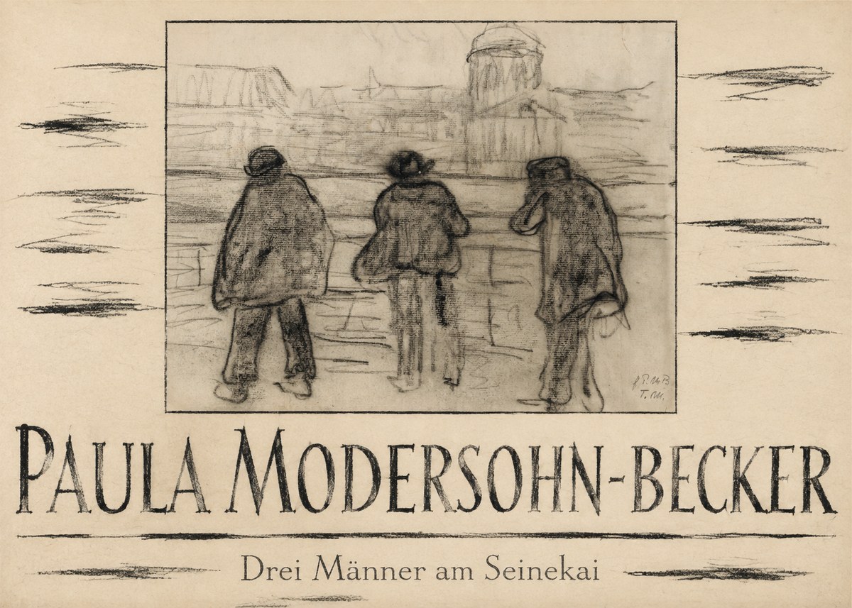 Paula Modersohn-Becker Drei Männer Am Seinekai No4 - Poster