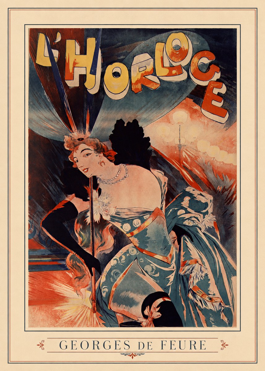 Georges de Feure L'horloge II No4 - Poster