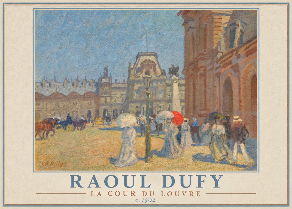 Raoul Dufy La Cour Du Louvre No1 - Poster