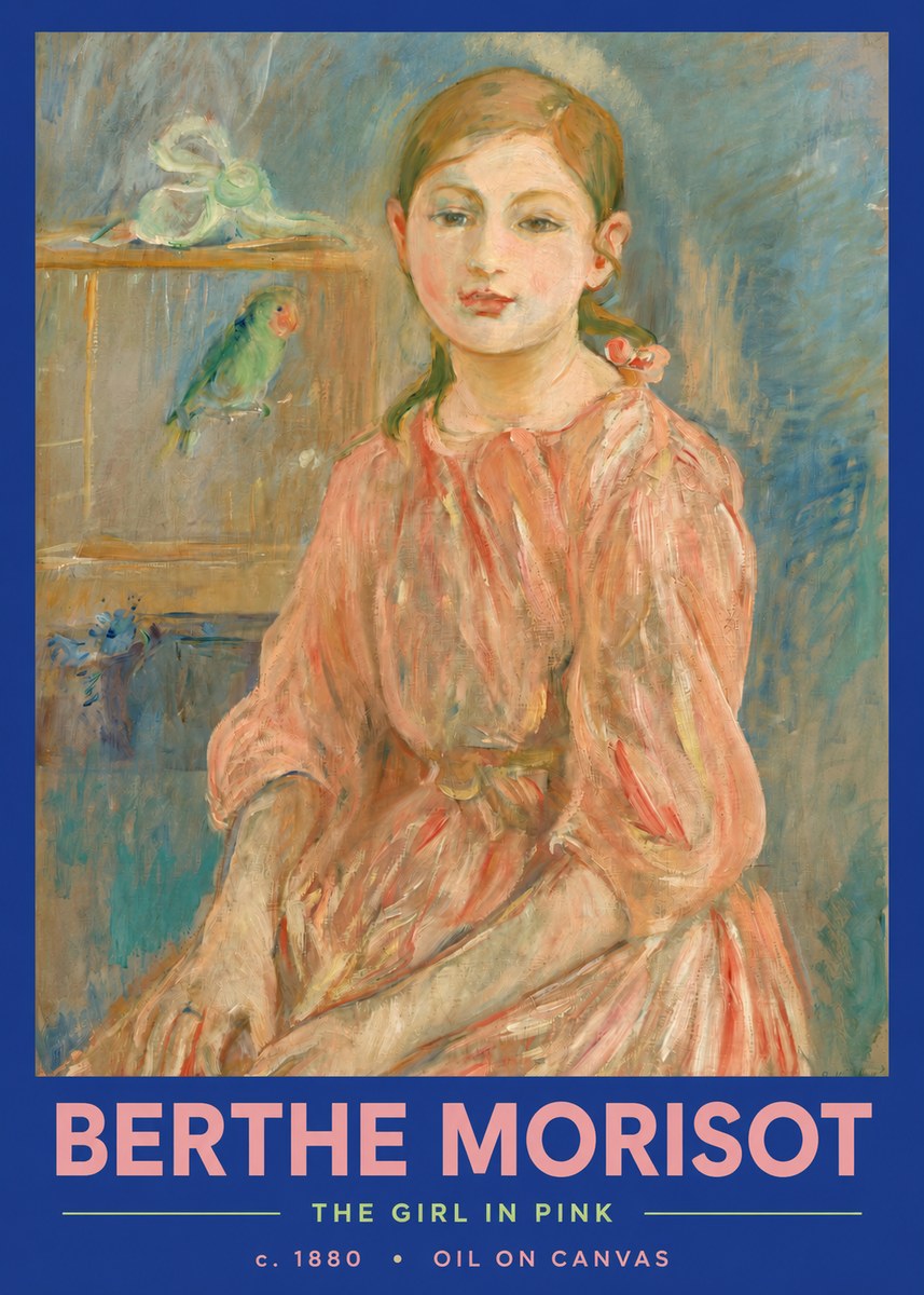 Berthe Morisot The Girl in Pink No2 - Poster