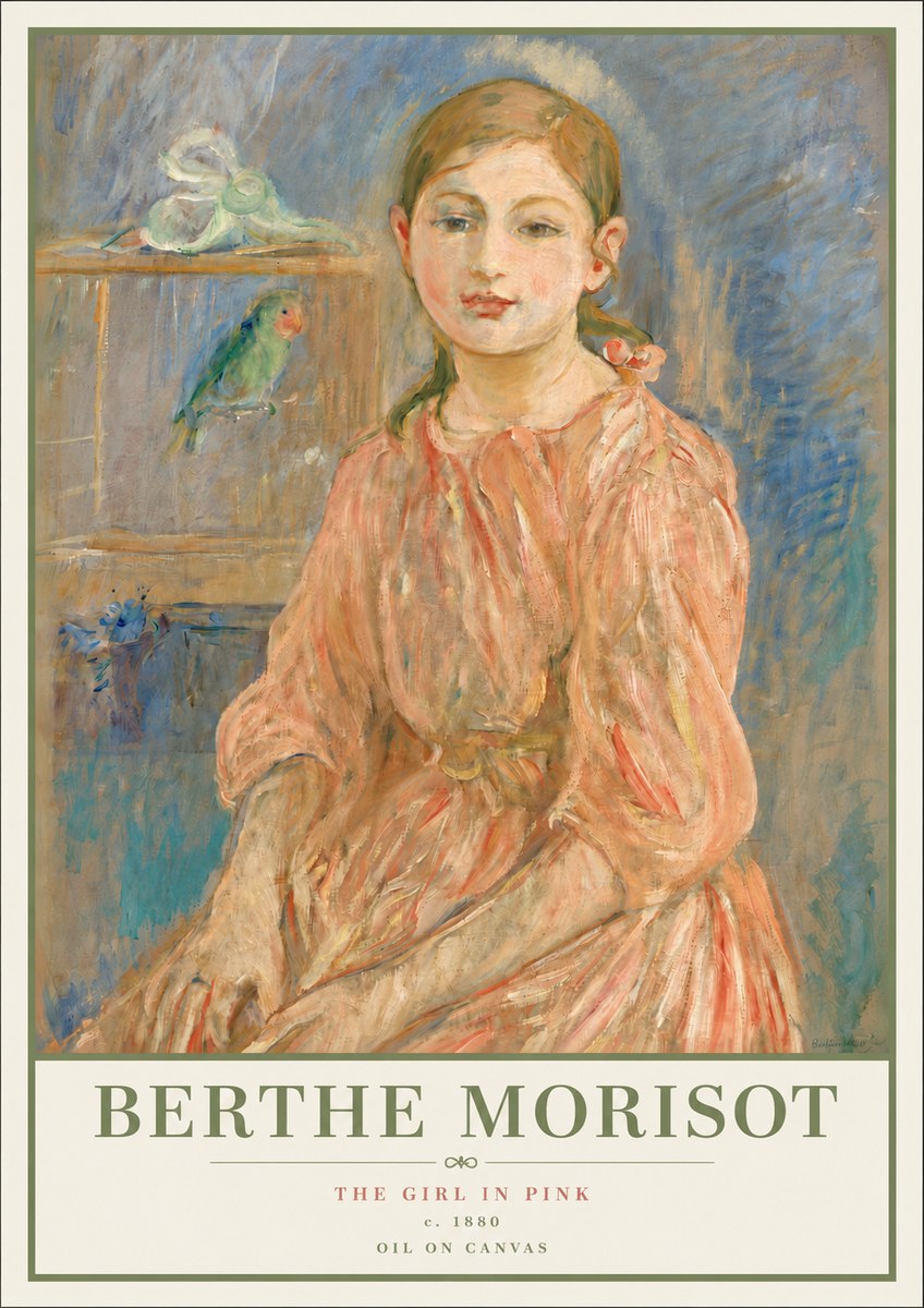Berthe Morisot The Girl in Pink No4 - Poster