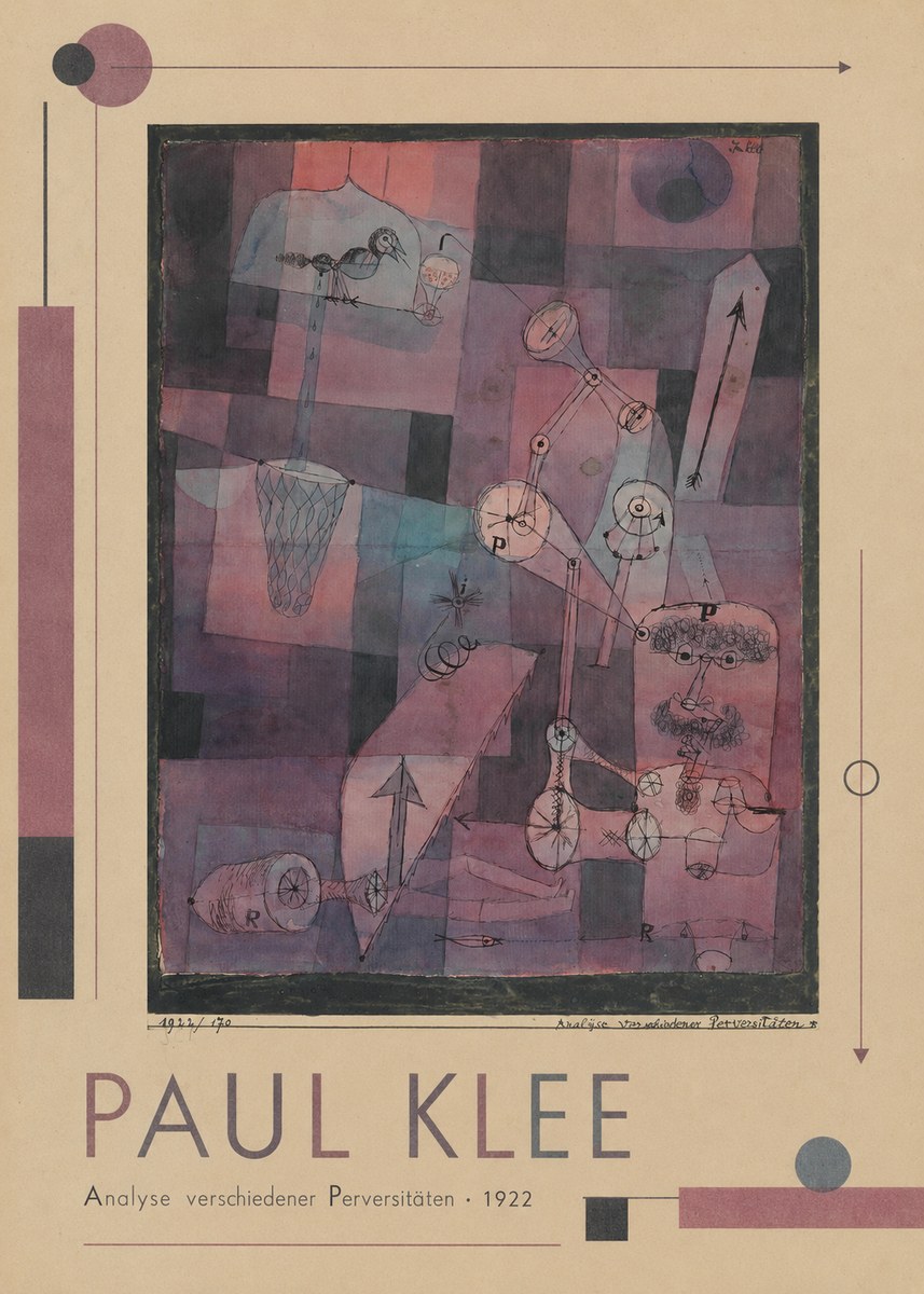 Paul Klee Analyse Verschiedener Perversitäten No1 - Poster