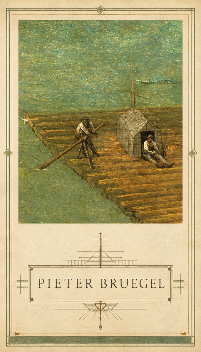Pieter Bruegel Two Men on a Raft No3 - Poster