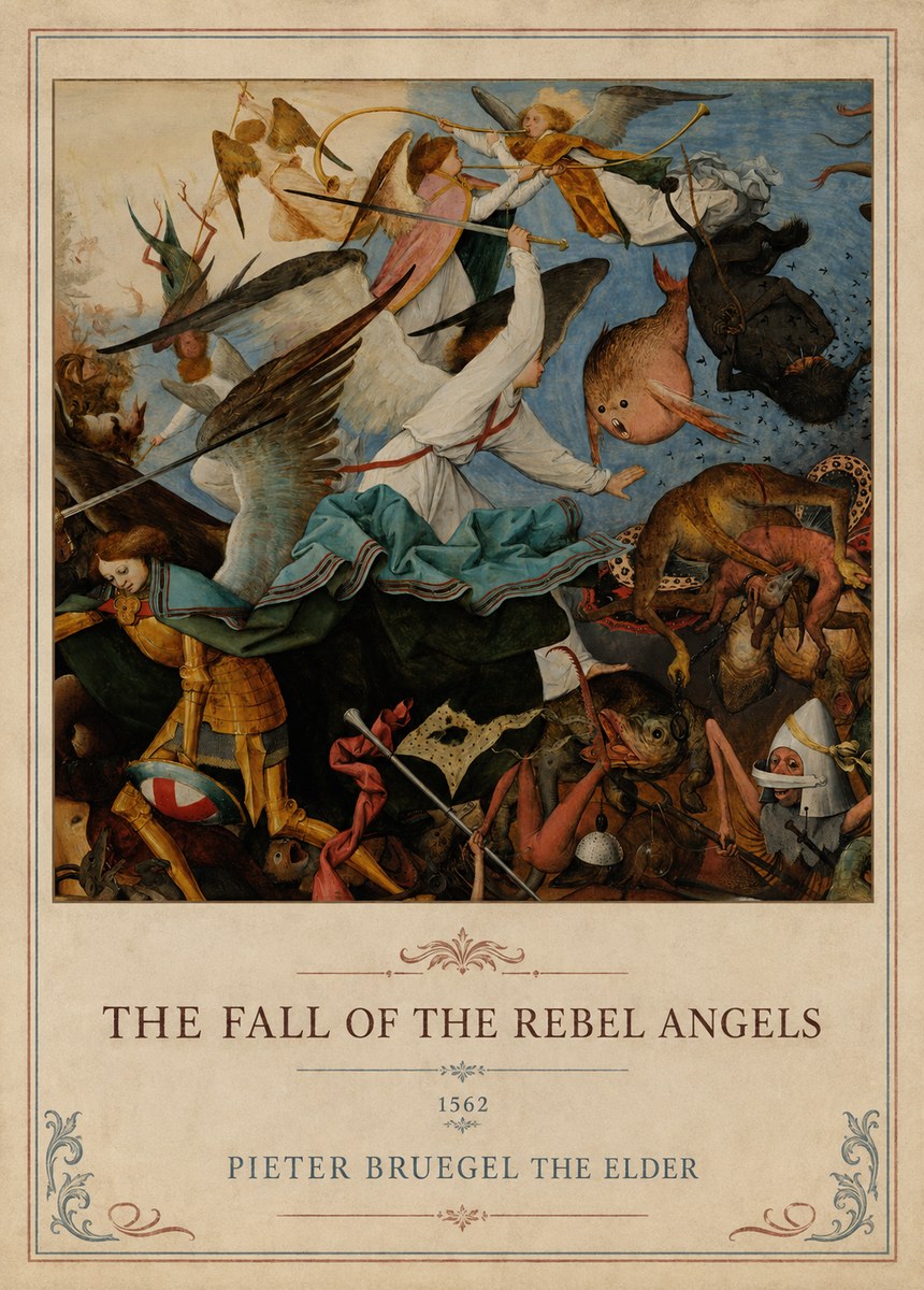 Pieter Bruegel The Fall of the Rebel Angels IV No1 - Poster