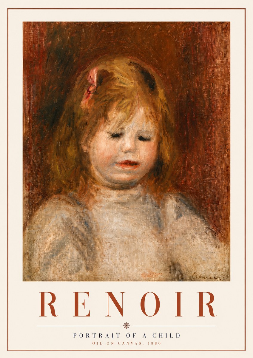 Renoir Portrait of a Child No5 - Poster
