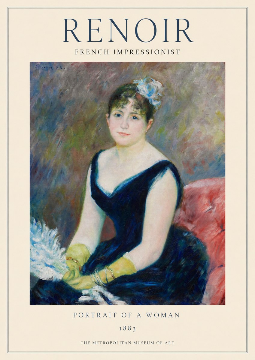 Renoir Portrait of a Woman No1 - Poster