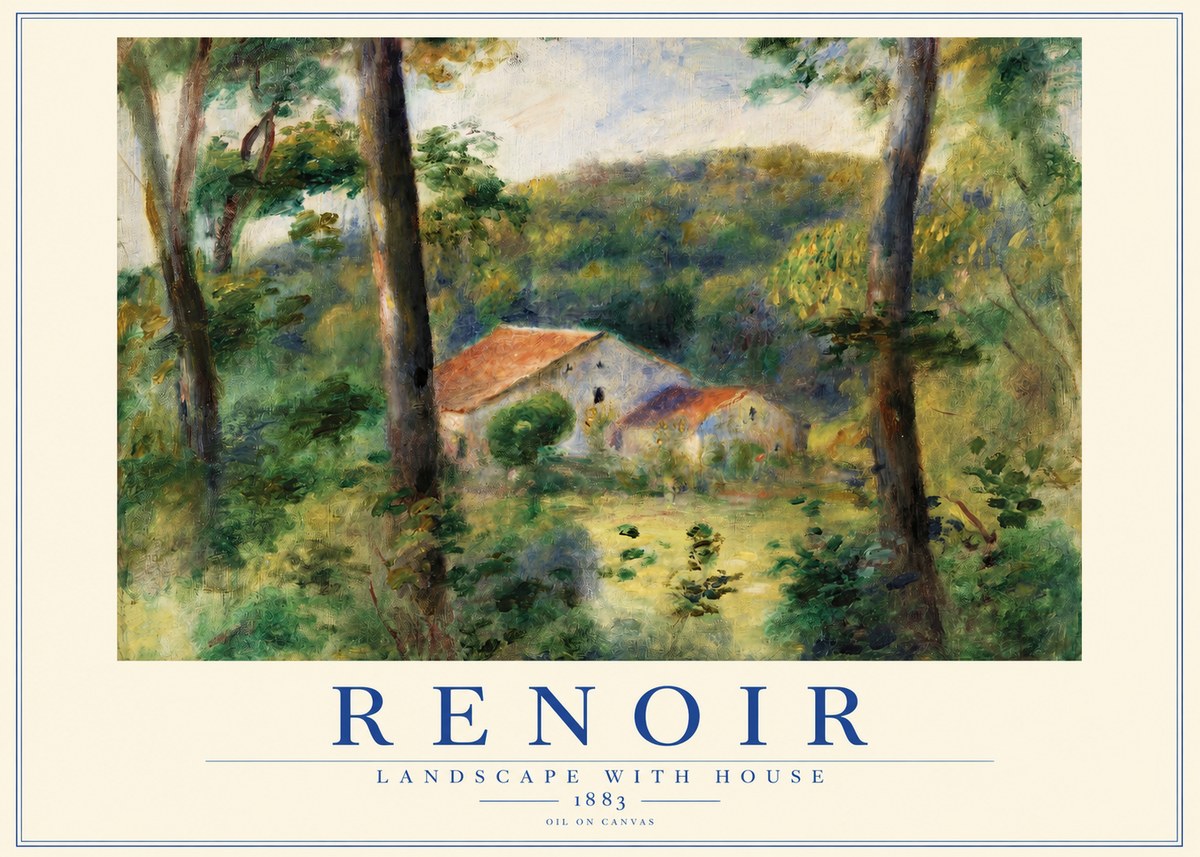 Renoir Landscape with House No2 - Poster