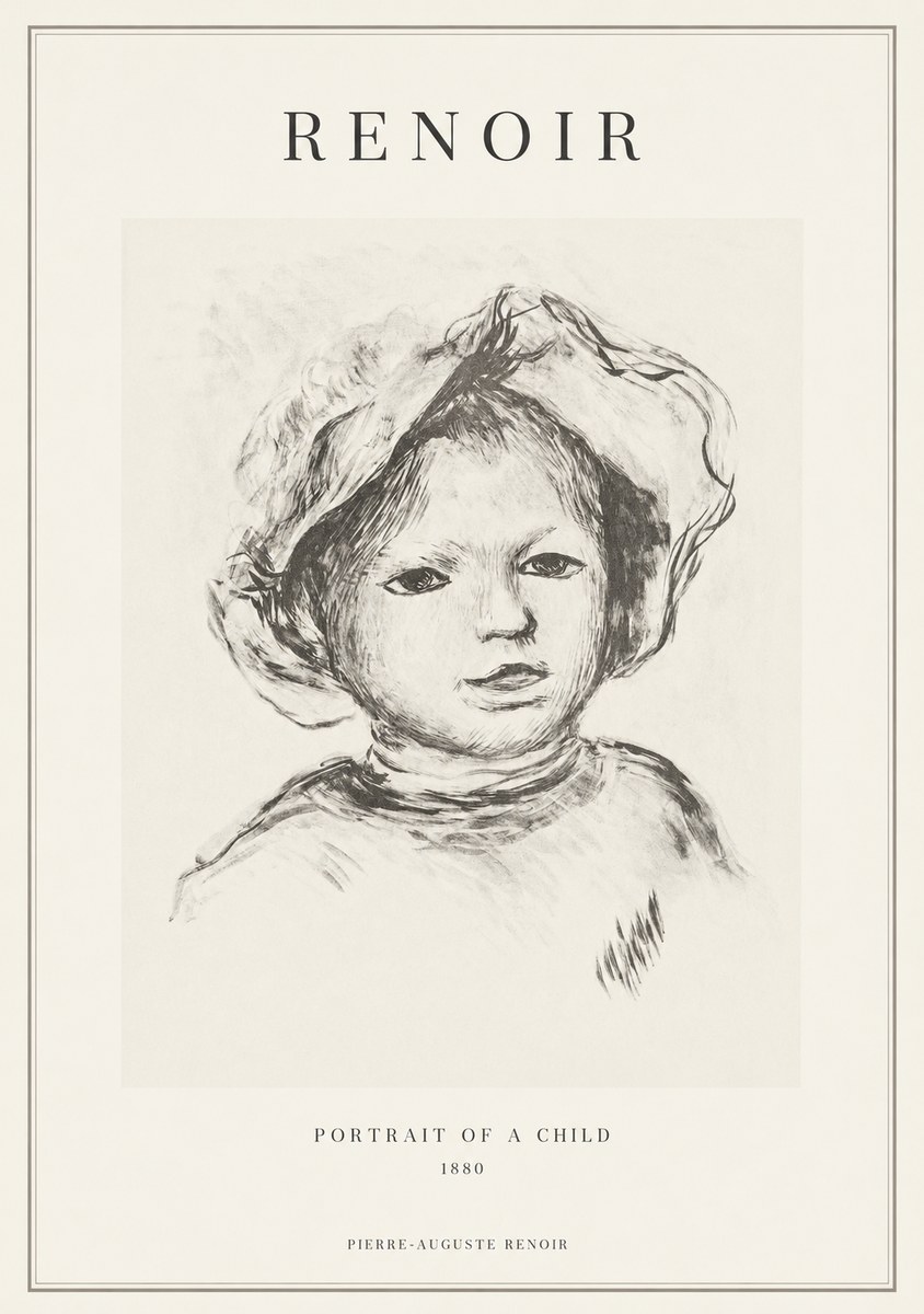 Renoir Portrait of a Child No1 - Poster
