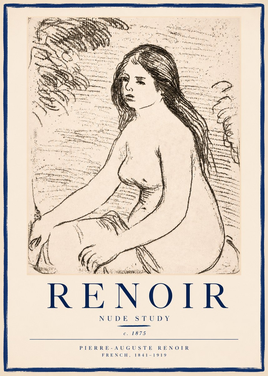Renoir Nude Study No3 - Poster