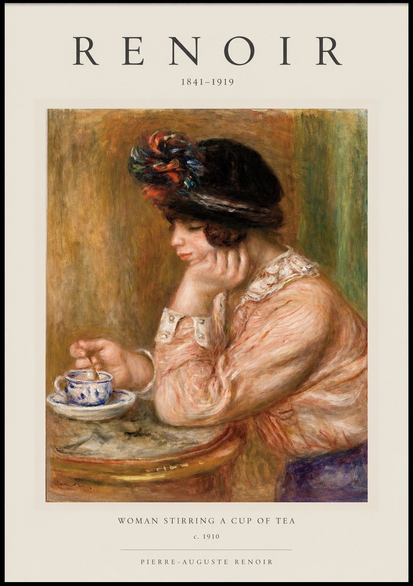 Renoir Woman Stirring a Cup of Tea No1 - Poster