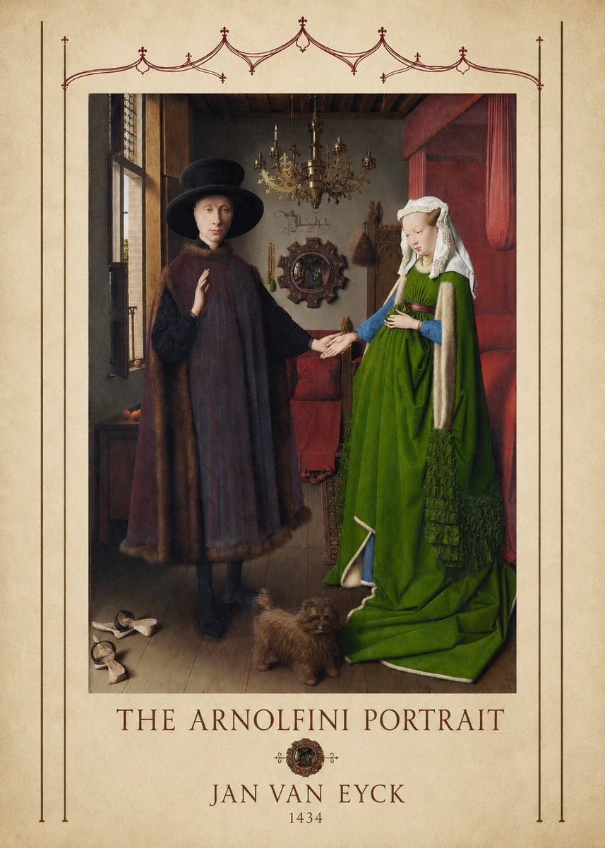 Jan van Eyck The Arnolfini Portrait VI No4 - Poster