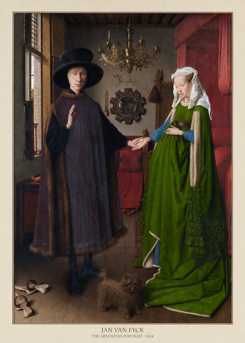 Jan van Eyck The Arnolfini Portrait VI No6 - Poster