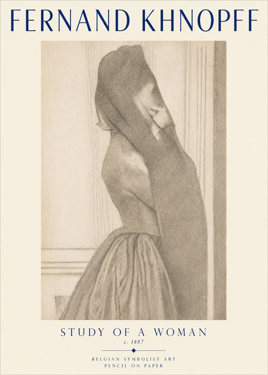 Fernand Khnopff Study of a Woman No5 - Poster