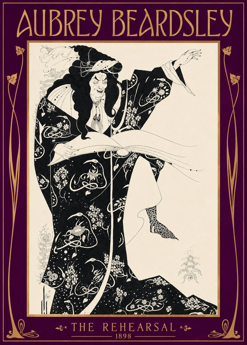 Aubrey Beardsley The Rehearsal No2 - Poster